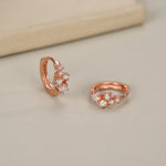 Star Constellation AB CZ Huggie Hoop in Sterling Silver, Silver or Gold or Rose Gold, 8mm Inner Diameter, CZ Cluster Hoops,