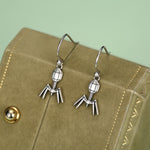 Sterling Silver Bacteriophage Drop Earrings