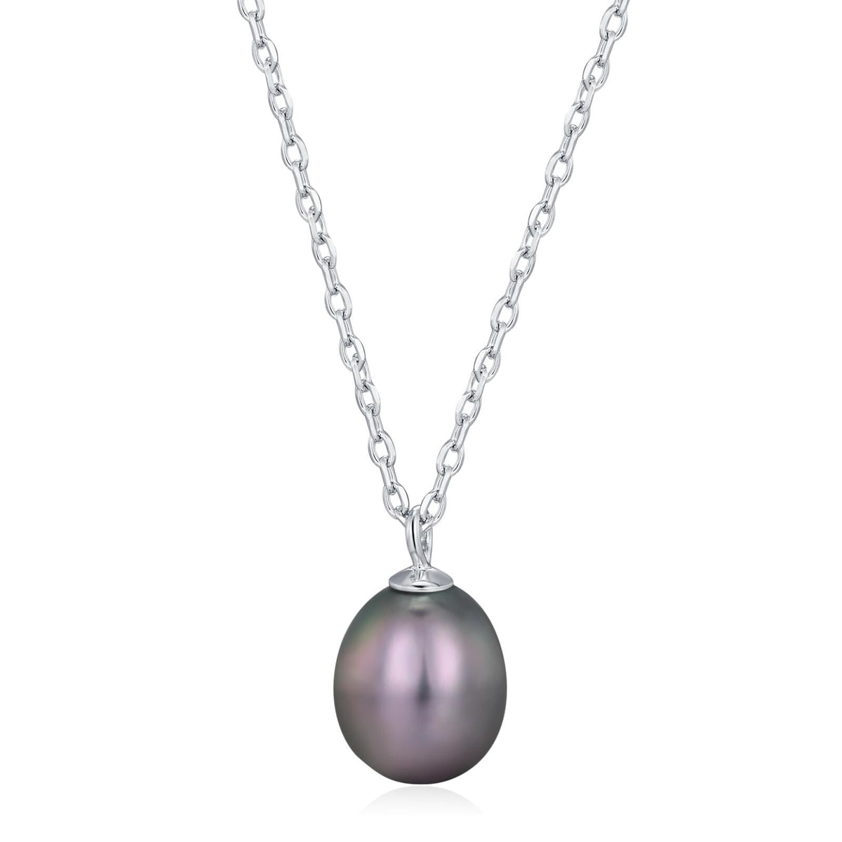 Black Freshwater Pearl Pendant Necklace