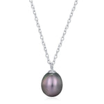 Black Freshwater Pearl Pendant Necklace