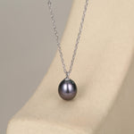 Black Freshwater Pearl Pendant Necklace