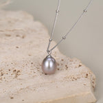 Grey Freshwater Pearl Satellite Chain Necklace