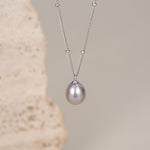 Grey Freshwater Pearl Satellite Chain Necklace