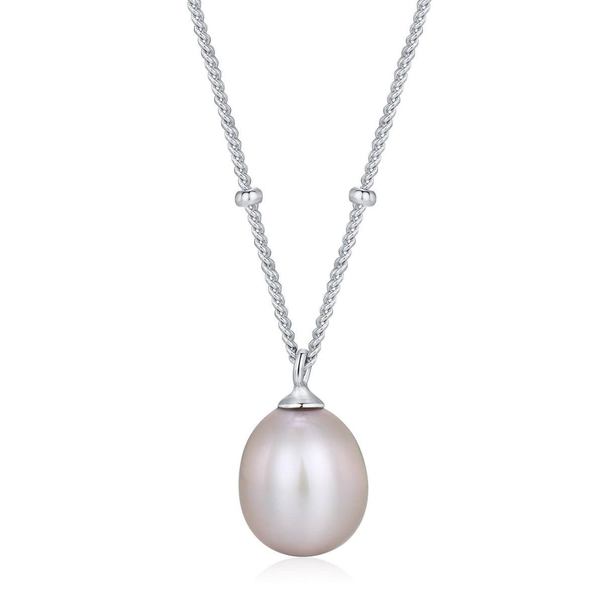 Grey Freshwater Pearl Satellite Chain Necklace