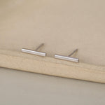 Tiny Bar Stud Earrings in Sterling Silver, Silver, Gold or Rose Gold, Skinny Bar Earrings, Delicate Bar Earrings