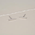 Tiny Bar Stud Earrings in Sterling Silver, Silver, Gold or Rose Gold, Skinny Bar Earrings, Delicate Bar Earrings