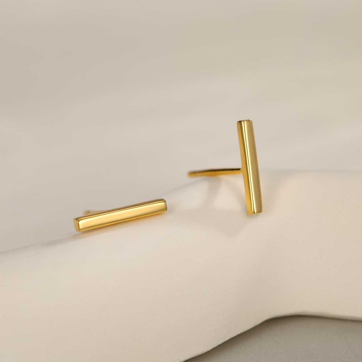 Tiny Bar Stud Earrings in Sterling Silver, Silver, Gold or Rose Gold, Skinny Bar Earrings, Delicate Bar Earrings