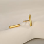 Tiny Bar Stud Earrings in Sterling Silver, Silver, Gold or Rose Gold, Skinny Bar Earrings, Delicate Bar Earrings