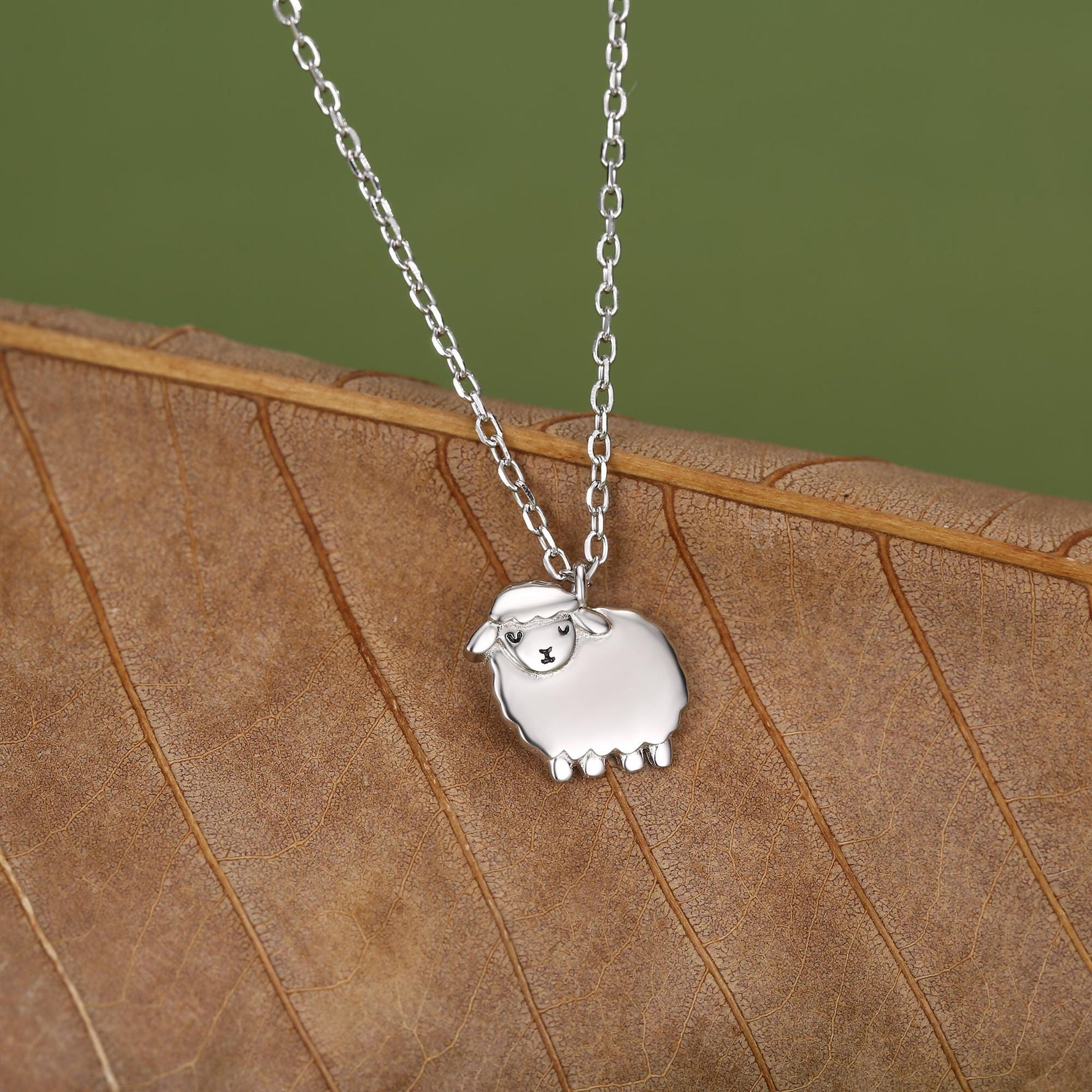 Fluffy Sheep Charm Necklace