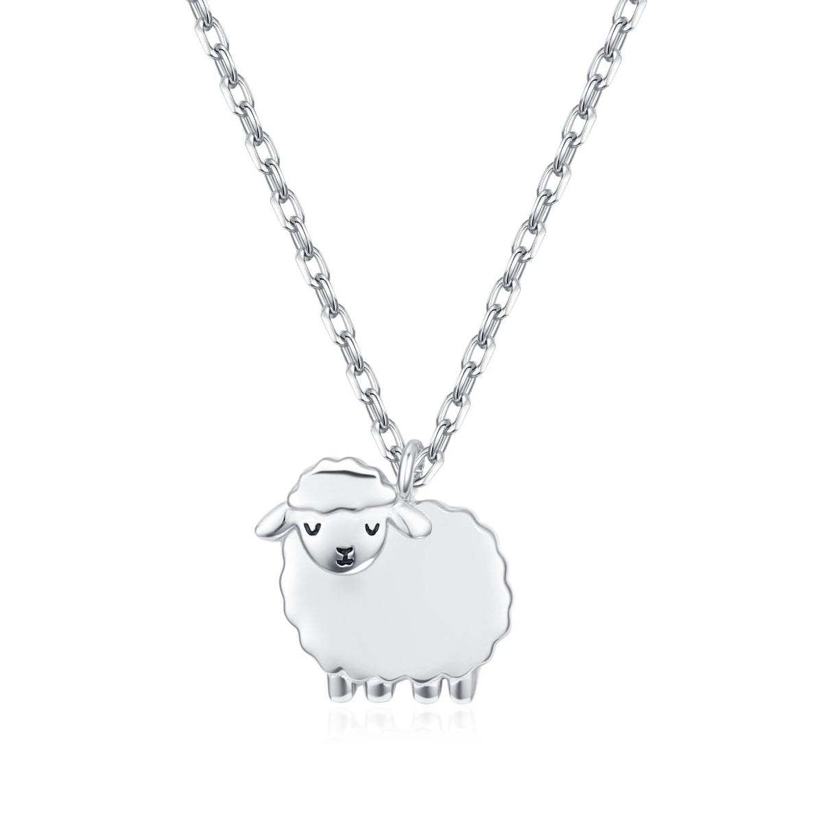 Fluffy Sheep Charm Necklace