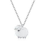 Fluffy Sheep Charm Necklace