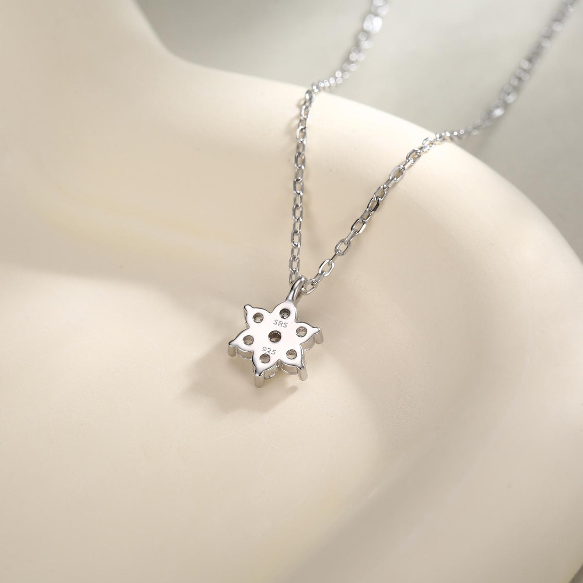 CZ Flower Cluster Pendant Necklace