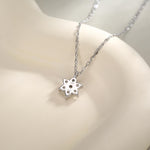 CZ Flower Cluster Pendant Necklace