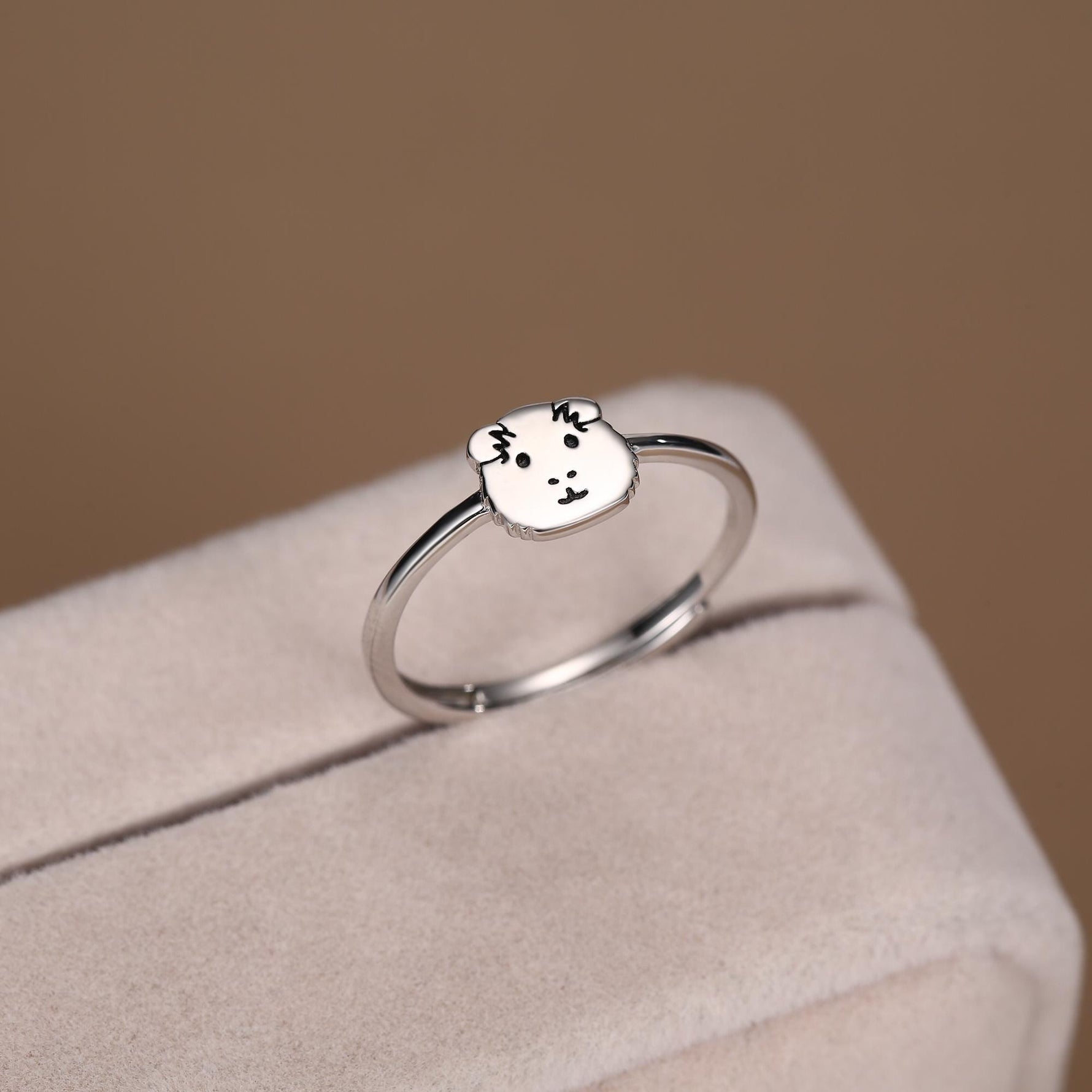 Cute Guinea Pig Motif Ring