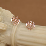 Dragon Stud Earrings in Sterling Silver