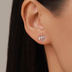 Dragon Stud Earrings in Sterling Silver