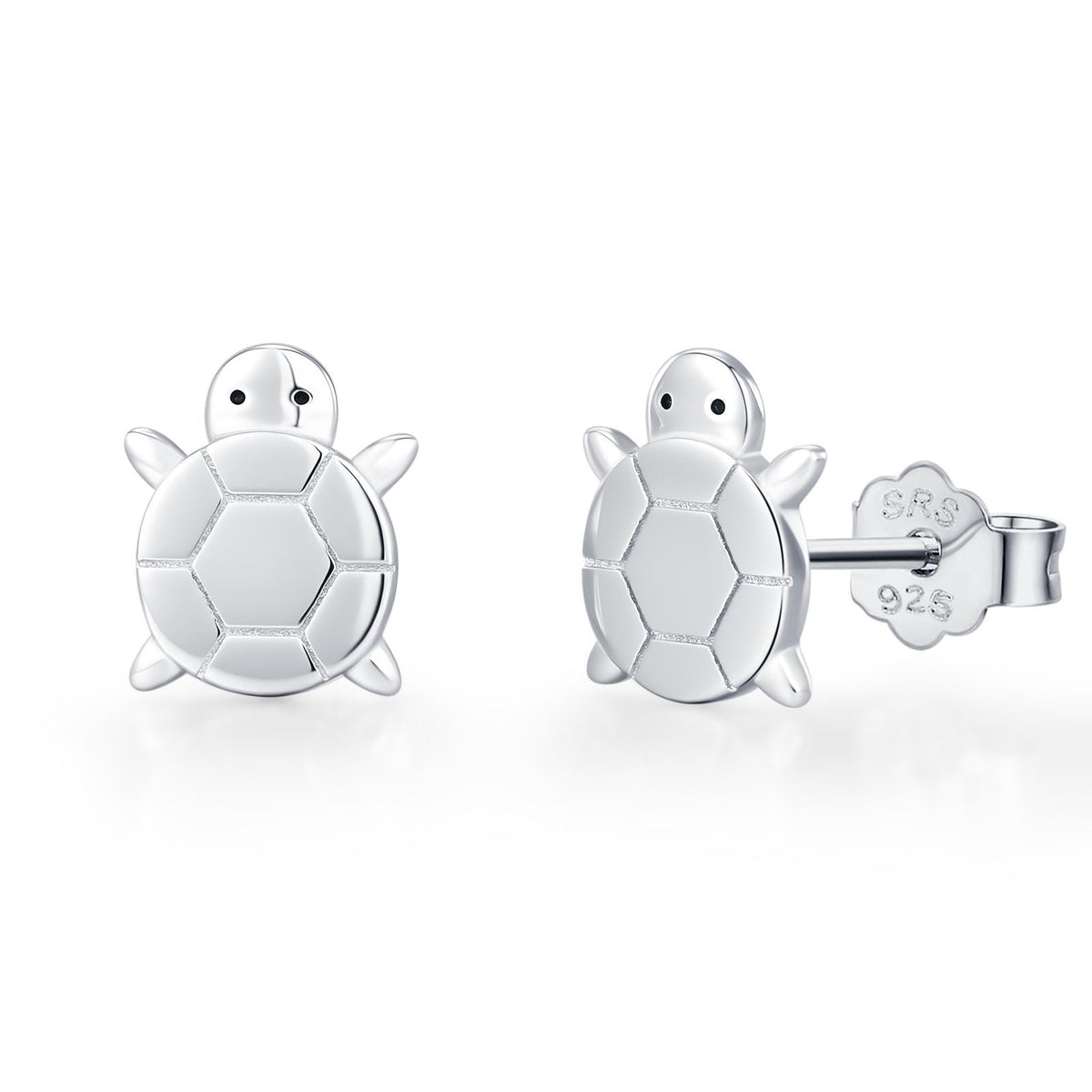 Cute Little Turtle Stud Earrings in Sterling Silver - Animal Stud Earrings - Nature Inspired - Cute, Fun, Whimsical