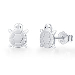Cute Little Turtle Stud Earrings in Sterling Silver - Animal Stud Earrings - Nature Inspired - Cute, Fun, Whimsical