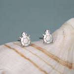 Cute Little Turtle Stud Earrings in Sterling Silver - Animal Stud Earrings - Nature Inspired - Cute, Fun, Whimsical