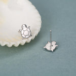 Cute Little Turtle Stud Earrings in Sterling Silver - Animal Stud Earrings - Nature Inspired - Cute, Fun, Whimsical