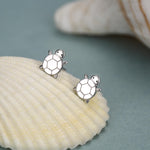 Cute Little Turtle Stud Earrings in Sterling Silver - Animal Stud Earrings - Nature Inspired - Cute, Fun, Whimsical