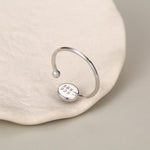 Black Onyx Bezel Open Ring