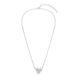 Forget Me Not Flower Trio Pendant Necklace