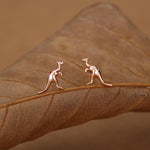 Sterling Silver Kangaroo Stud Earrings, Cute and Quirky Jewellery, Nature, Animal Earrings