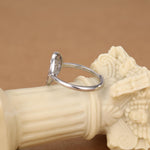 Sterling Silver Mandala Cut Out Open Ring