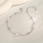 Delicate Pearl Cluster & Silver Station Bracelet