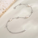 Delicate Pearl Cluster & Silver Station Bracelet