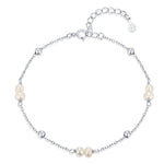 Delicate Pearl Cluster & Silver Station Bracelet