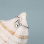 Sterling Silver Manta Ray Open Ring