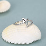 Sterling Silver Manta Ray Open Ring