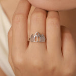 Sterling Silver Gothic Cathedral Window Open Ring