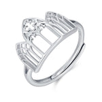 Sterling Silver Gothic Cathedral Window Open Ring