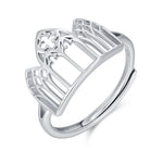 Sterling Silver Gothic Cathedral Window Open Ring