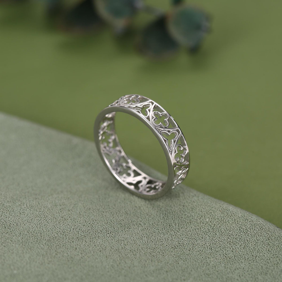 Sterling Silver Gothic Trefoil Cut Out Ring