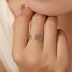 Sterling Silver Gothic Trefoil Cut Out Ring