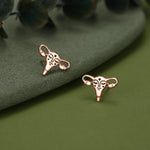 Sterling Silver Uterus Stud Earrings