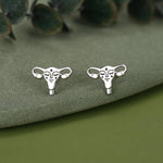 Sterling Silver Uterus Stud Earrings