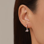 Sterling Silver Planet Earring Charms for Hoop Earrings