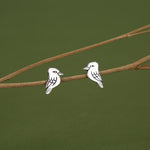 Sterling Silver Kookaburra Bird Stud Earrings