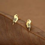 Sterling Silver Kookaburra Bird Stud Earrings