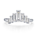 Sterling Silver Baguette CZ Crown Ring
