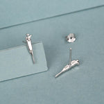 Sterling Silver Pipette Stud Earrings