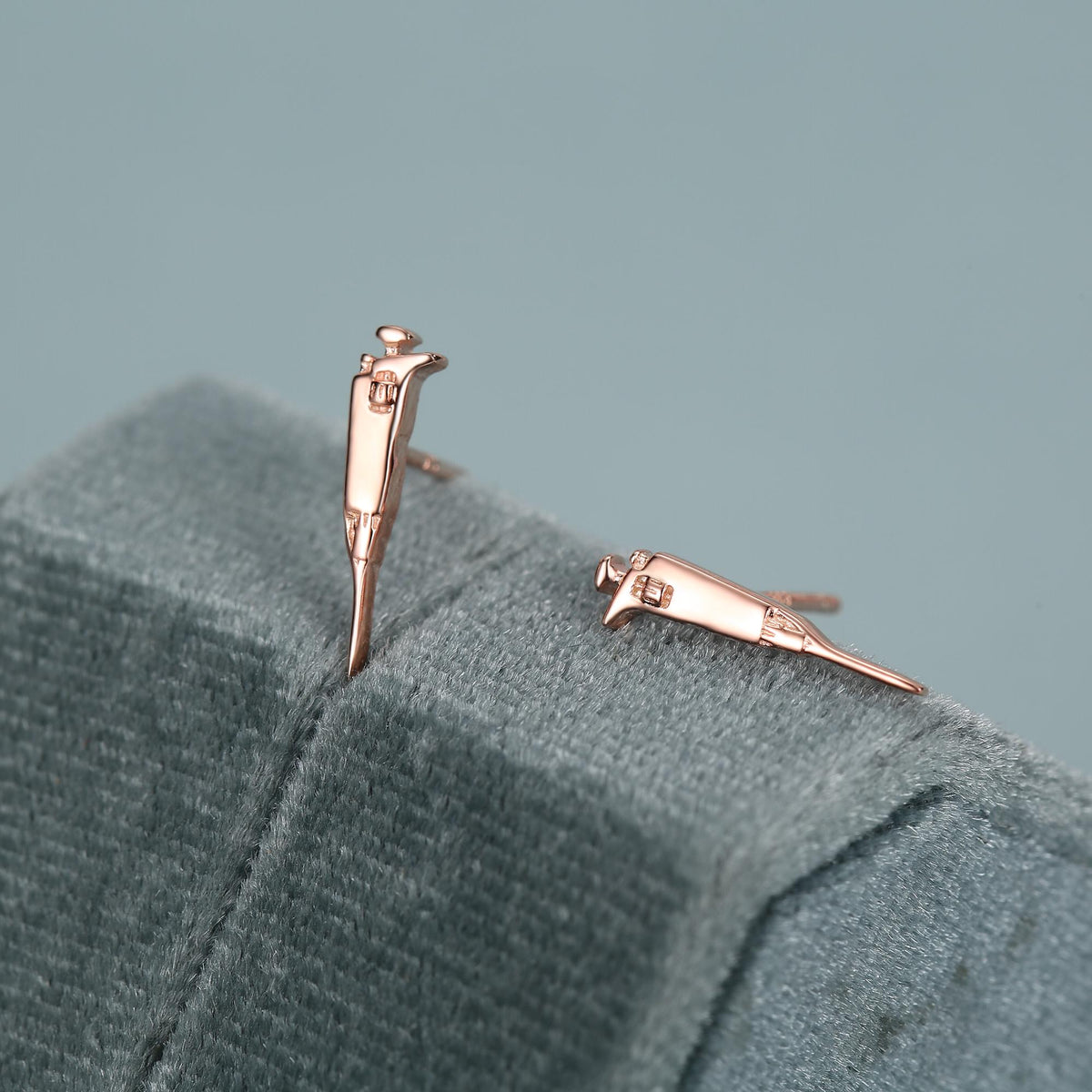 Sterling Silver Pipette Stud Earrings