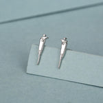Sterling Silver Pipette Stud Earrings