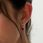 Enamel Heart Earring Charms