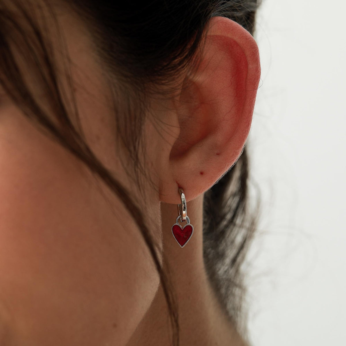 Enamel Heart Earring Charms